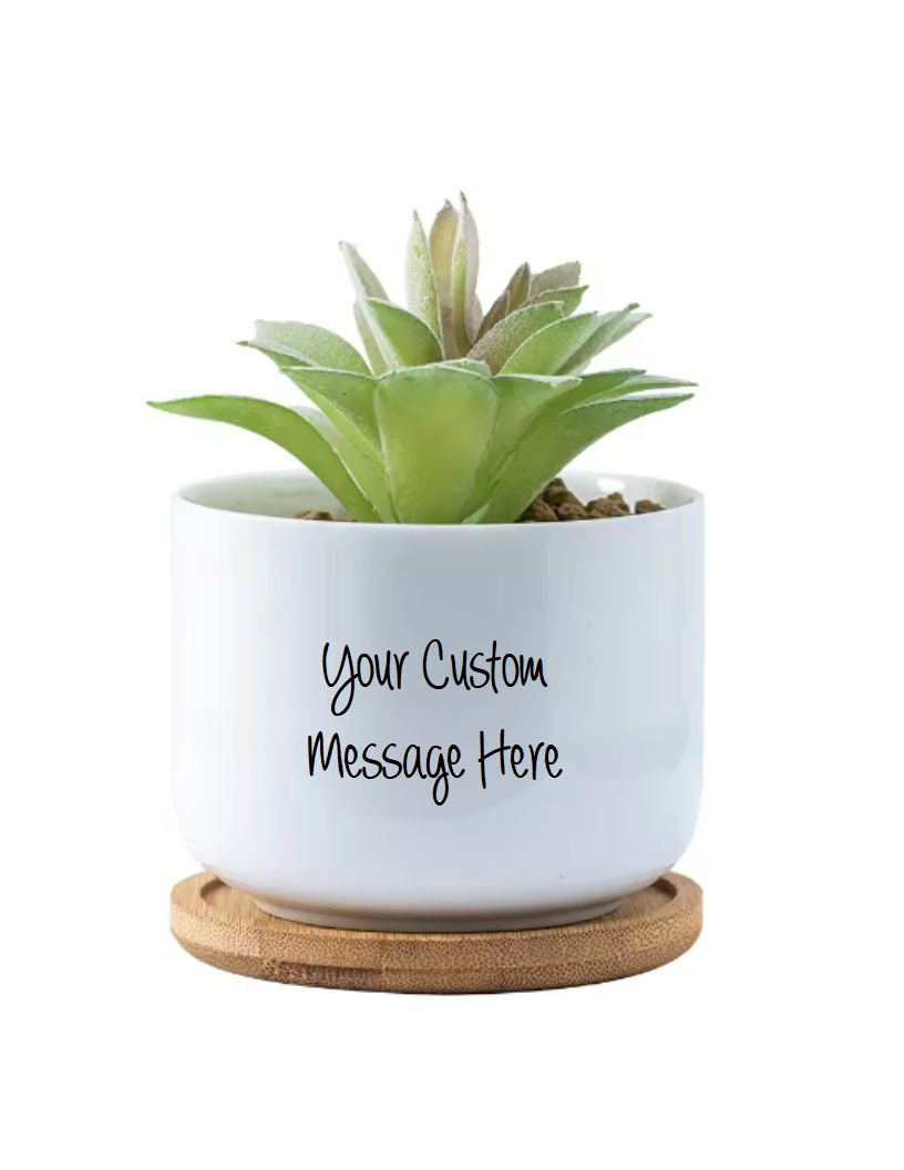 succulent birthday gift Create Your Own Custom Personalized Message Text Succulent Flower Pot Birthday Gift Friend Gift Thank You Gift Christmas Gift Custom Quote