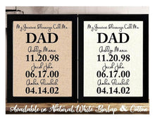 Father's Day Gift for Dad, Personalized Gift for Dad, Easter Gift Idea, My Greatest Blessings Call Me Dad, Family Date Sign, Gift for Dad