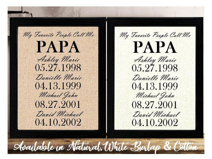 Personalized Fathers Day Gifts for Papa from Grandchildren Fathers Day gift ideas Birthday Papa Gifts for Husband from Wife Papa Gift Ideas