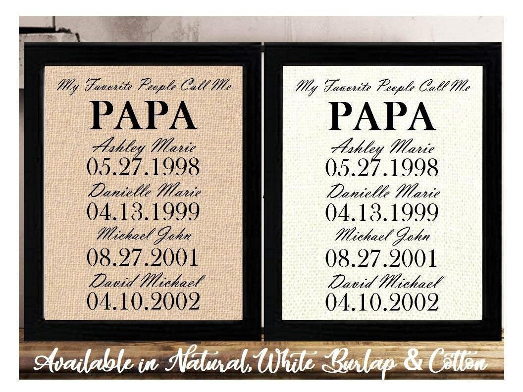 Personalized Fathers Day Gifts for Papa from Grandchildren Fathers Day gift ideas Birthday Papa Gifts for Husband from Wife Papa Gift Ideas