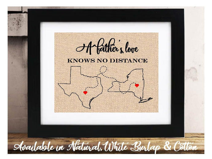 Personalized A Father's Love Fathers Day Gift for Dad | Birthday Gift for Dad | Long Distance Relationship | Gift for Dad from Daughter Son