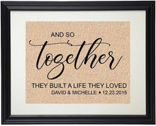 Personalized Christmas Gift For Couple And So Together They Built a Life They Loved Sign Bedroom Sign Wall Art Farmhouse Style Home Decor