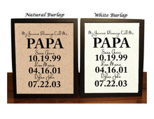 Birthday Gift for Papa, Personalized Gift for Papa, Father's day Gift DAD Christmas, My Greatest Blessings Call Me Papa, Family Date Sign