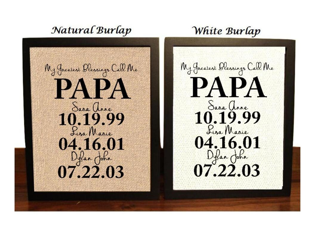 Birthday Gift for Papa, Personalized Gift for Papa, Father's day Gift DAD Christmas, My Greatest Blessings Call Me Papa, Family Date Sign