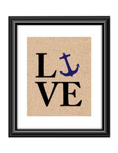 Show that special Navy Family or Individual some love with this unique Love Navy Burlap or Cotton Print
