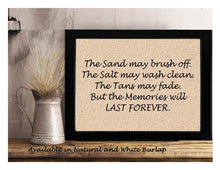 The Sand May Brush Off Sign | Beach Sign | Beach House Decor | Beach House Wall Decor | Beachy Sign | Memories | Tan | Salt | Sand