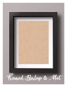 Framed Natural Burlap with Mat