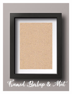 Framed Natural Burlap Print with Mat