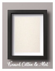 Framed Natural Cotton Print with Mat