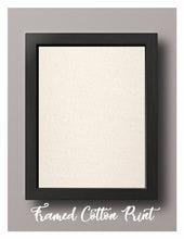 Framed Natural Cotton Print