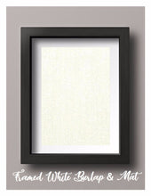 Framed White Burlap Print with Mat