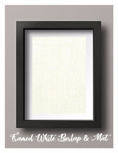 Framed White Burlap Print with Mat